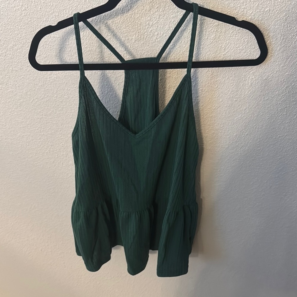 Green Sleeveless Women's Top